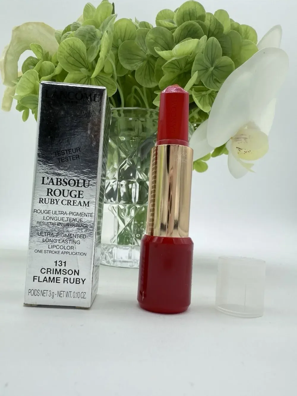 Lancome L'Absolu Rouge Ruby Cream Lipstick 131 Crimson Flame Ruby 3g / .1oz